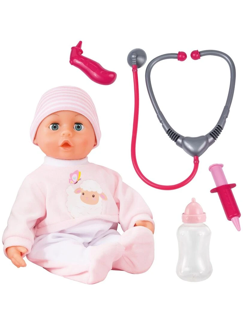 Set de doctuer avec poupée bébé avec son 33cm N/A