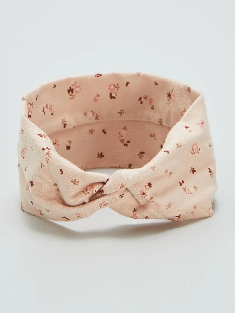 Lot de 2 bandeaux croisés en maille Beige