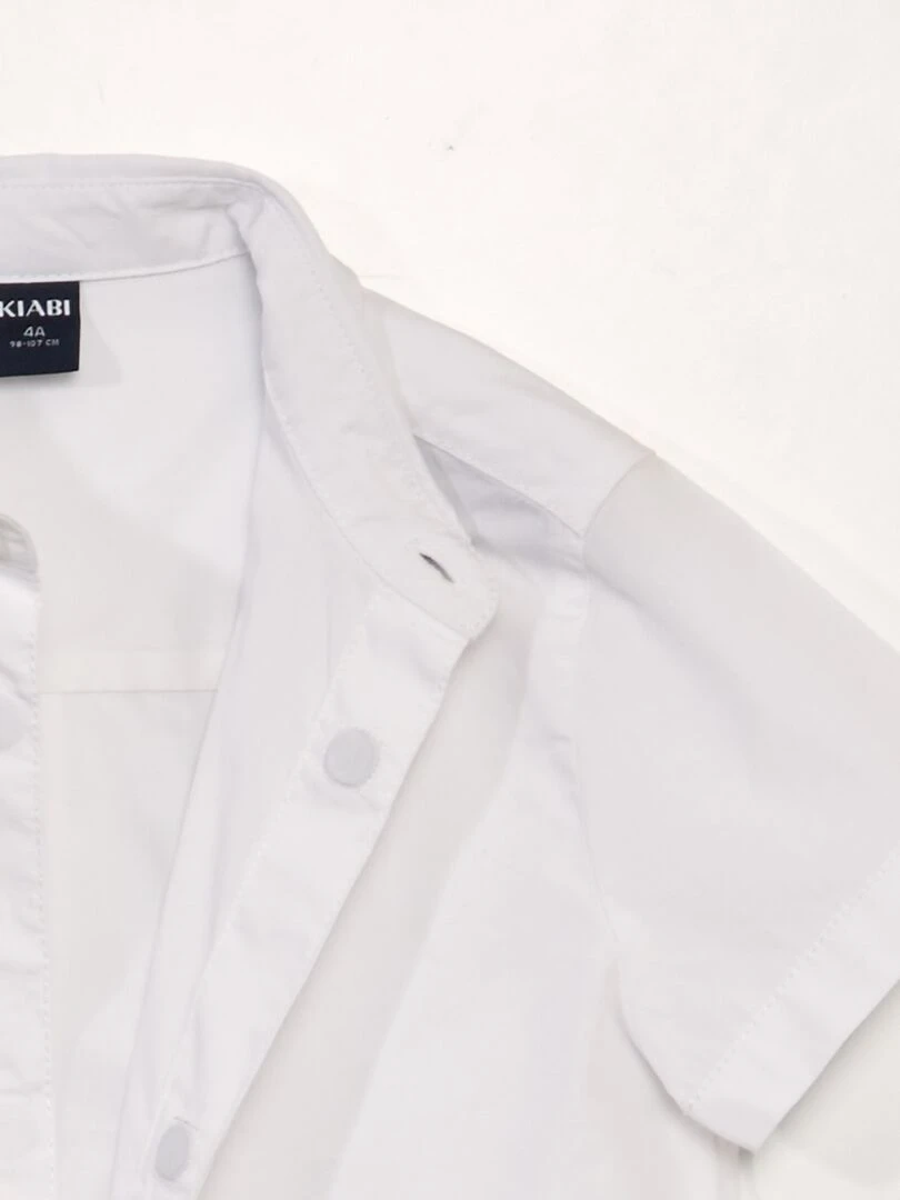 Chemise en popeline avec aimants   So Easy   blanc