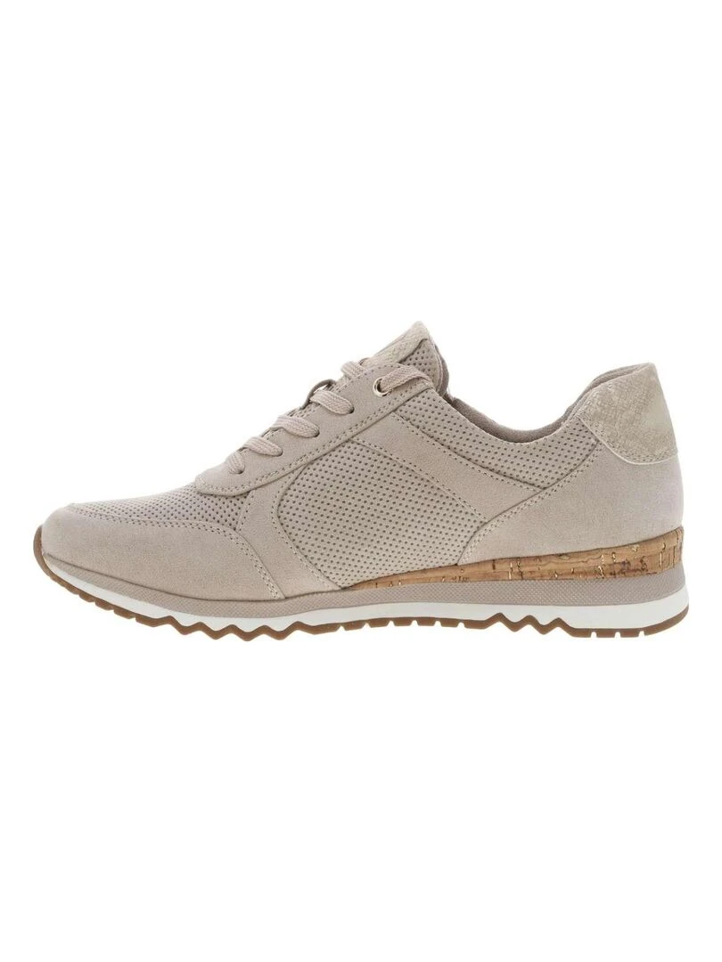 MARCO TOZZI   Baskets basses talon compensé   Beige