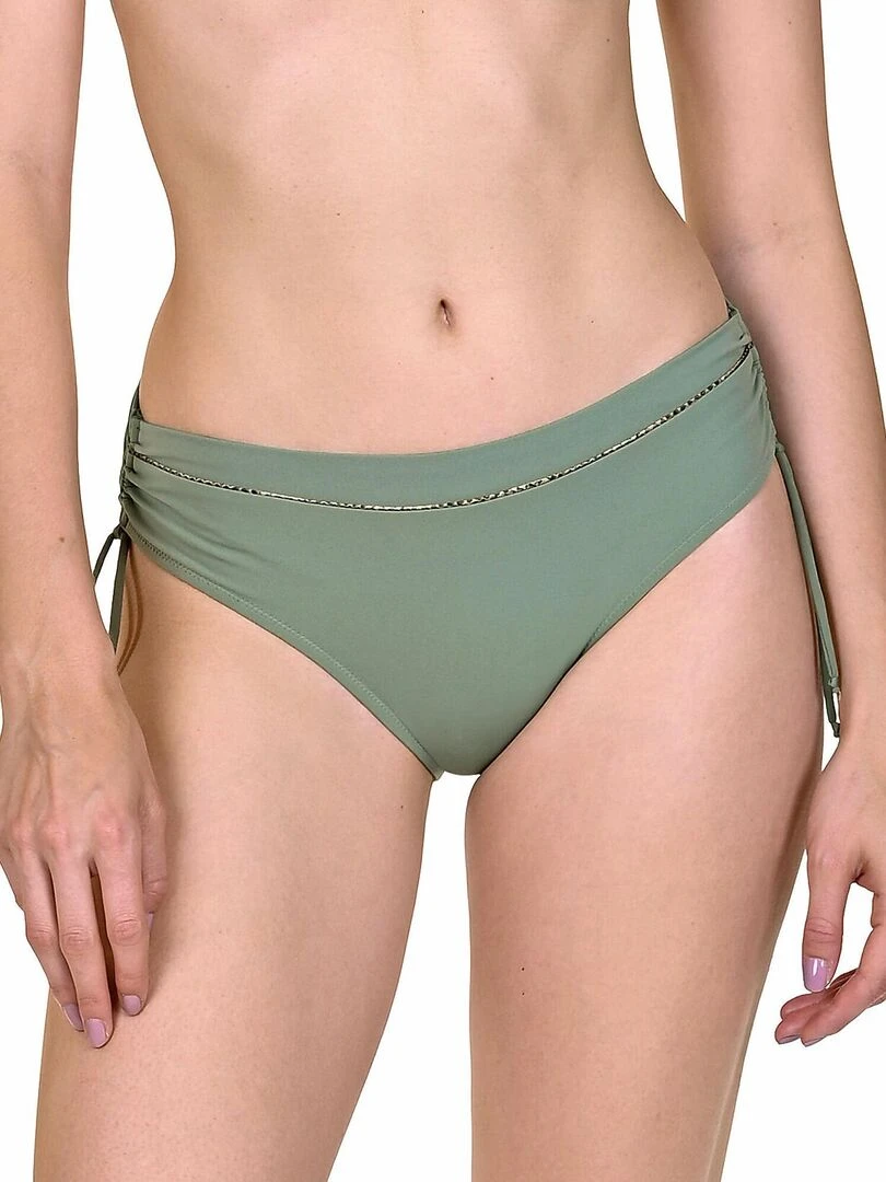 Bas maillot de bain côtés froncés Ancona Vert