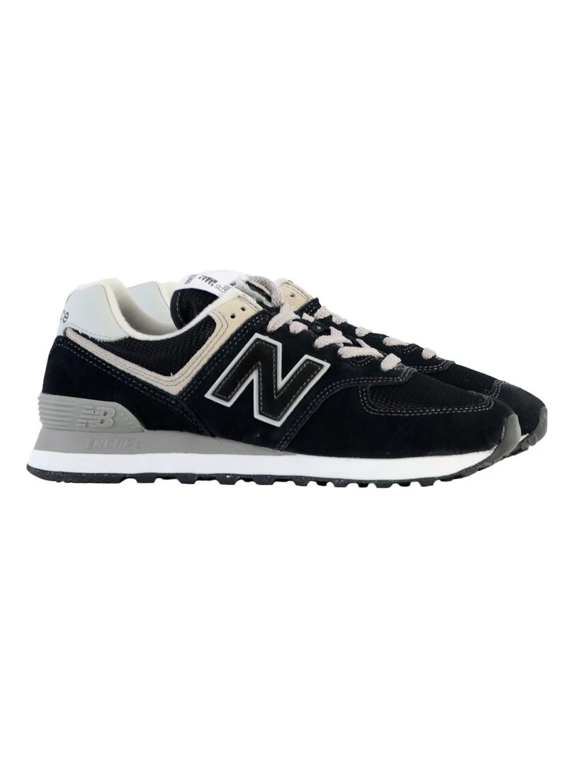 Basket Cuir New Balance 574 *   Noir
