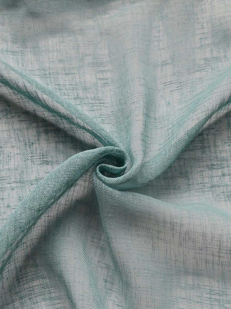 Voilage traditionnel en étamine unie       Effet lin   Vert d'eau