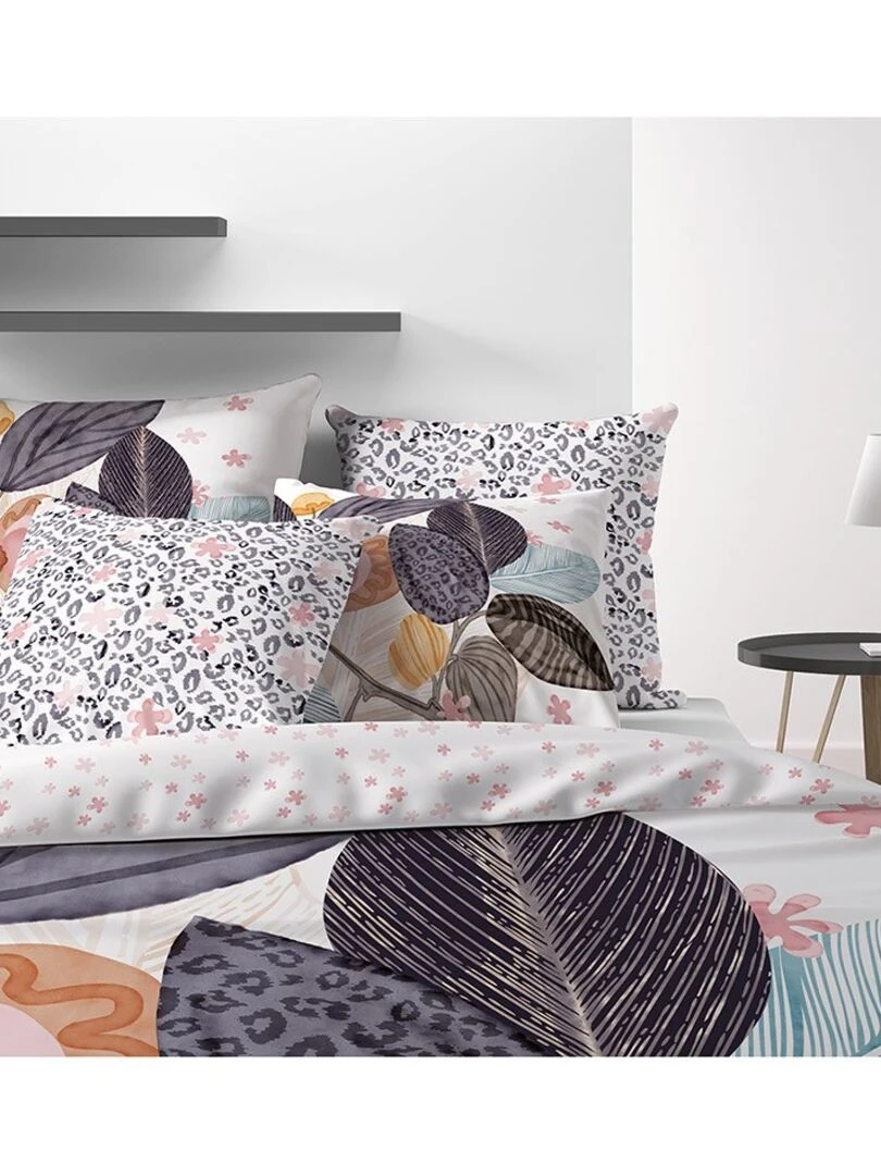 Housse de couette 260x240 Yona + 2 taies 100% coton 57 fils Blanc