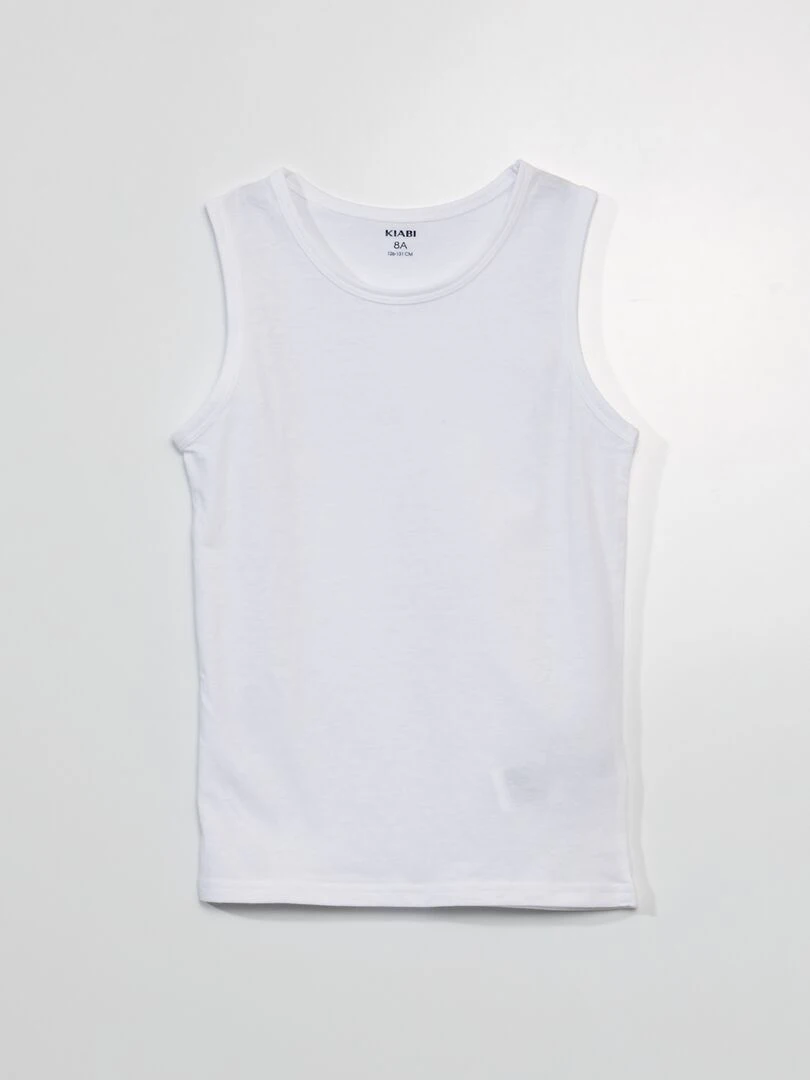 Lot 3 maillots de corps en coton blanc