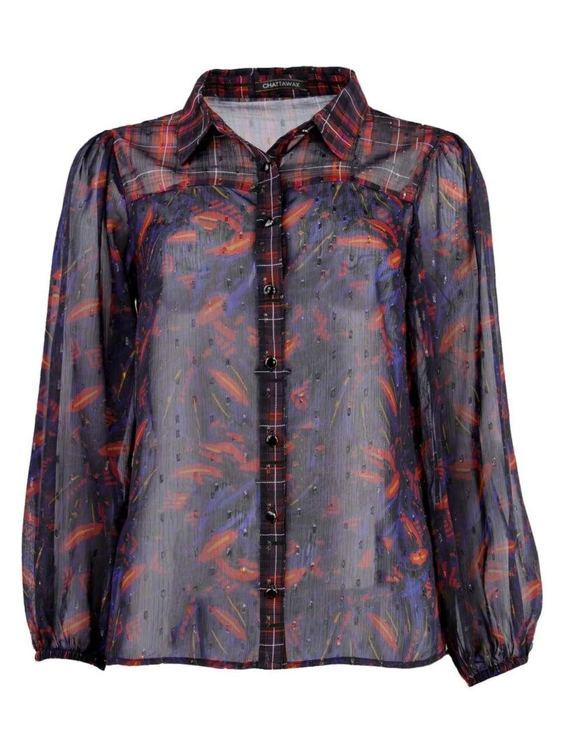 CHATTAWAK Chemise FLORE évasée Rouge