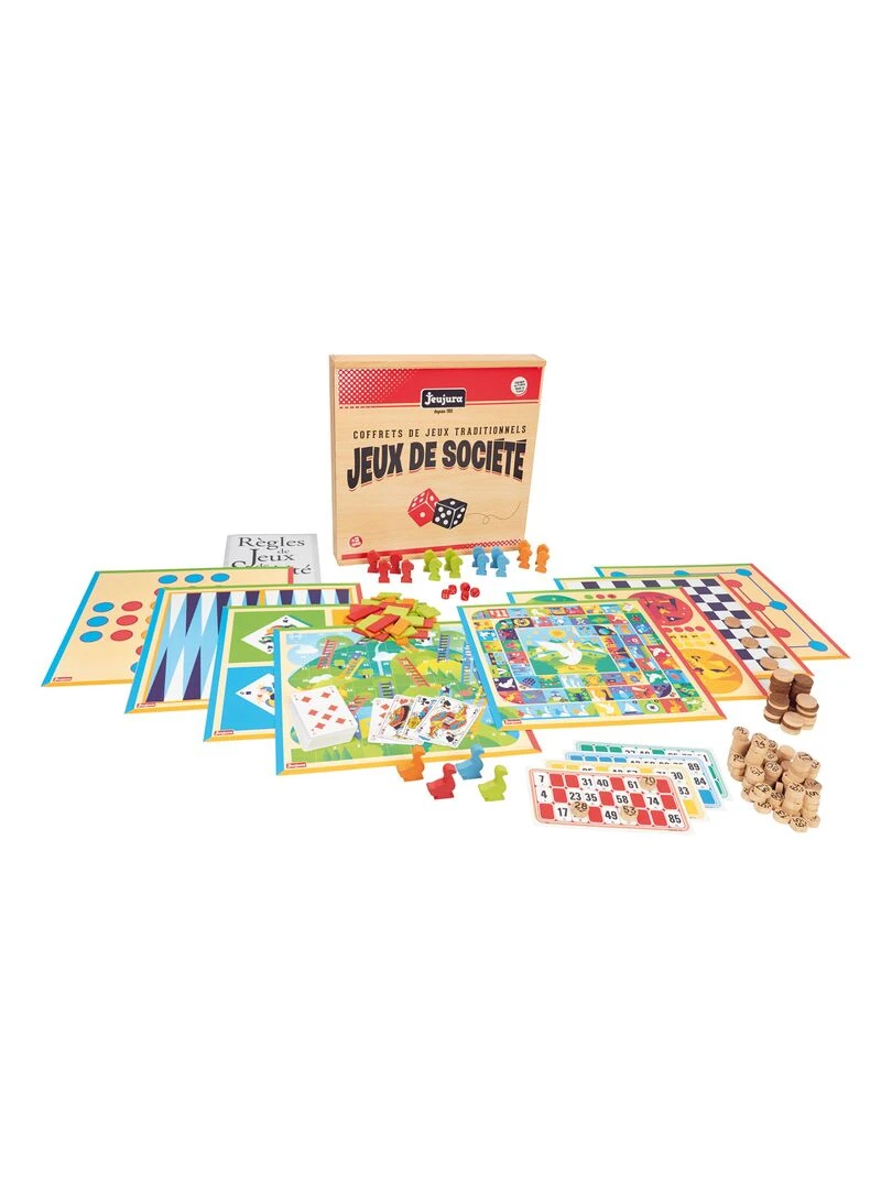Coffret de jeux de société traditionnels Coffret en bois : 150 règles N/A