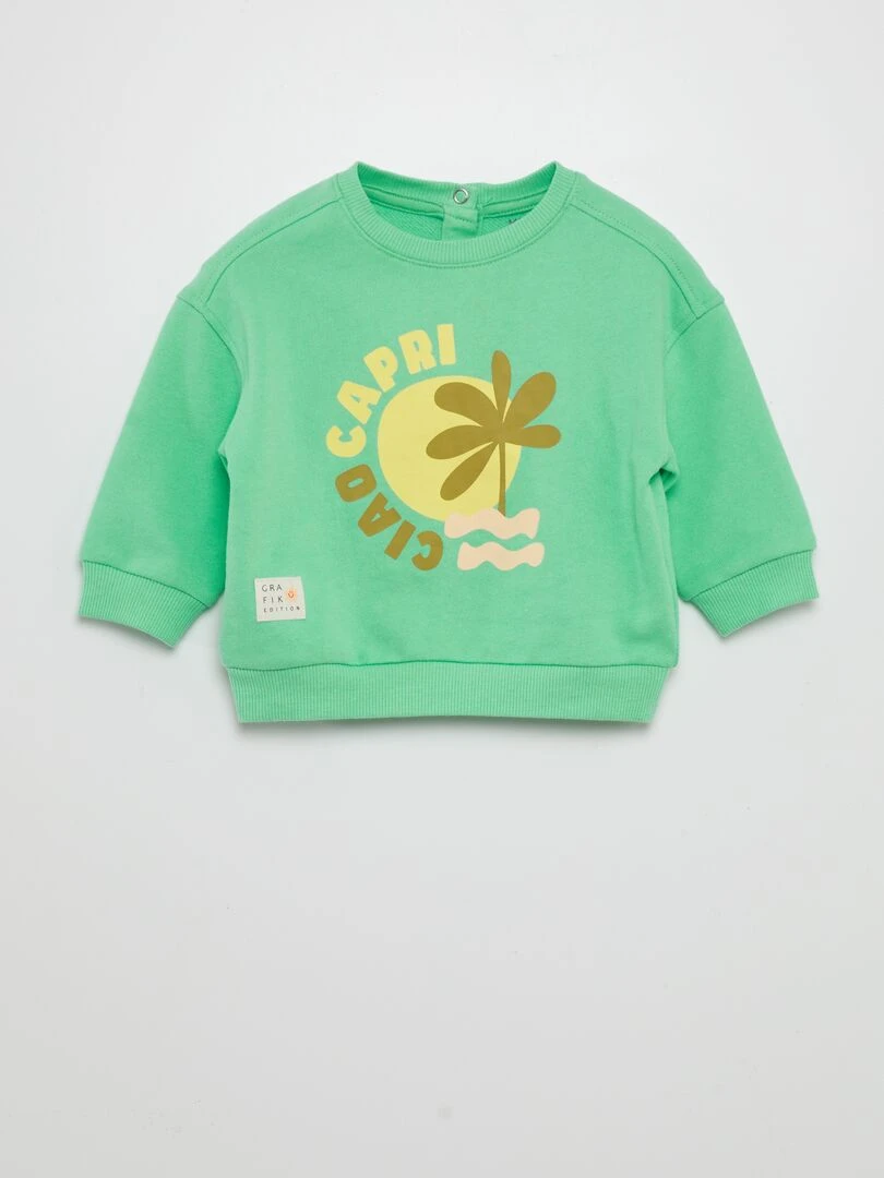 Sweat en molleton Grafik Edition Vert