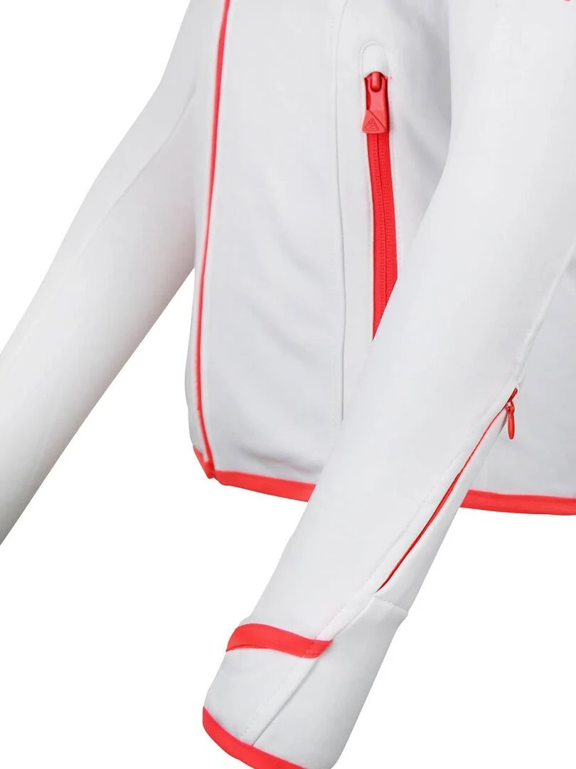 Blouson polarshell fille GACLIMATE   PEAK MOUNTAIN   Blanc
