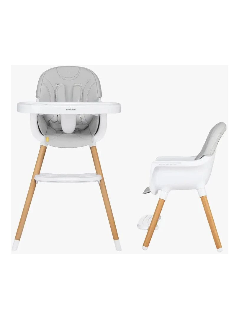 Chaise haute 2en1 chaise "sunt" avec plateau Blanc