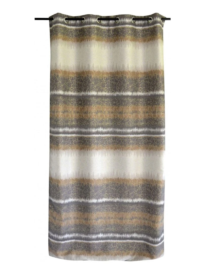 Rideau d'ameublement en jacquard style IKAT Cuivre