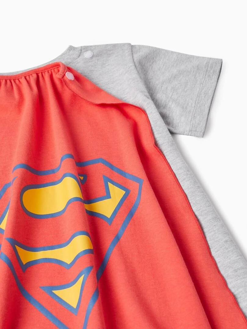 Pyjama avec Cape pour Garçon 'Superman' manches courtes WARNER SUPERMAN Gris clair