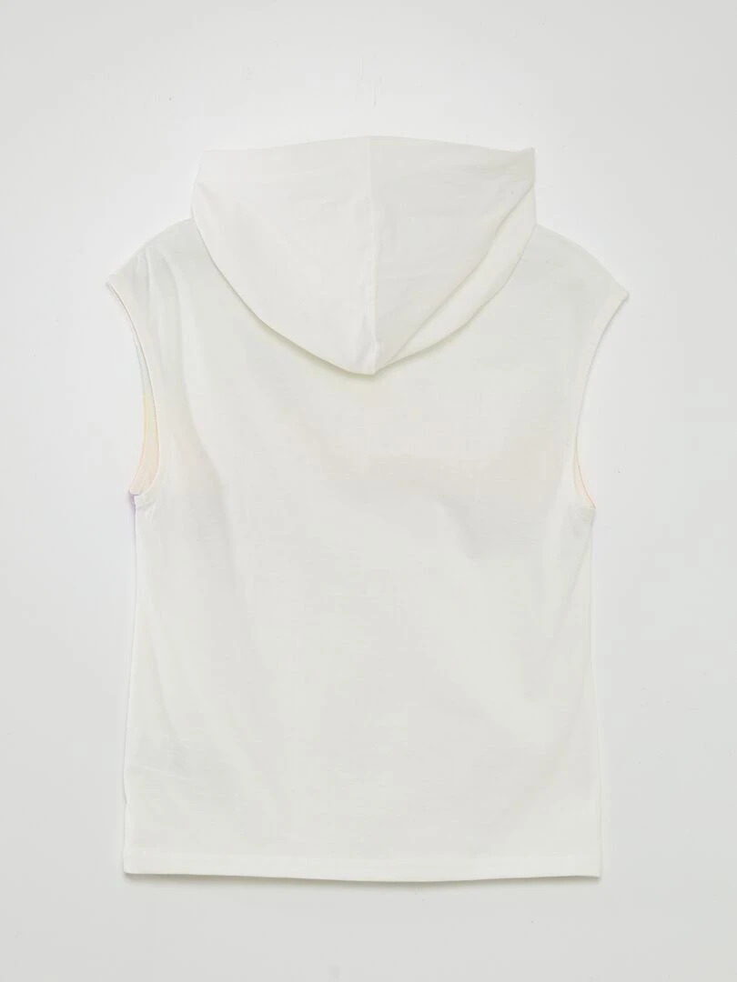 T shirt à capuche   Blanc