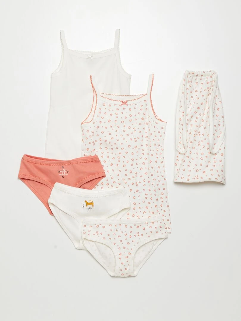 Lot de 2 débardeurs + 3 culottes 5 pièces Jaune