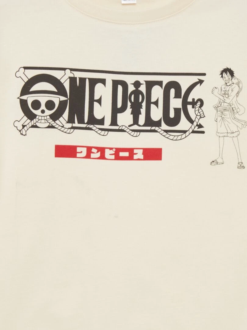 T shirt 'One Piece' manches courtes Beige