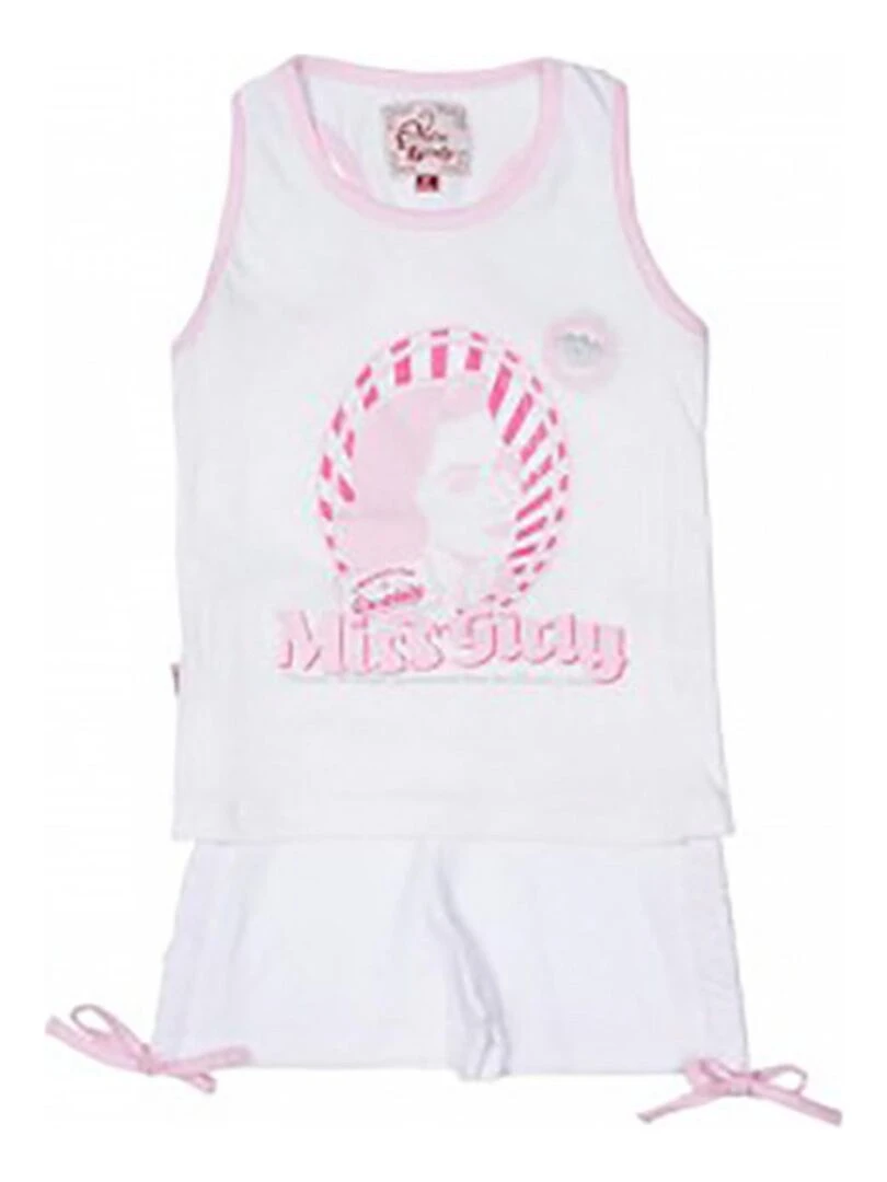 Ensemble Short et Débardeur fille FLIZEP MISS GIRLY Rose