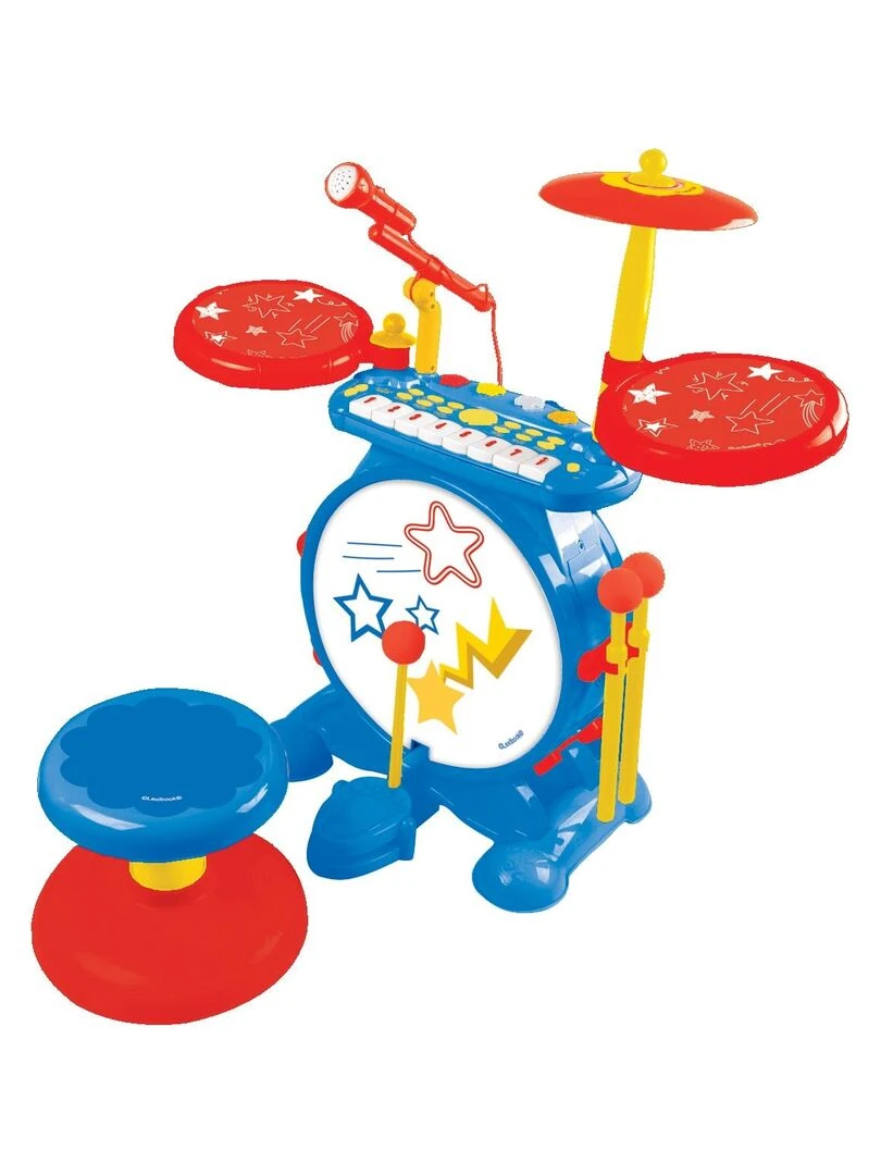 Batterie Lumineuse Complète Avec Clavier  Cymbales Et Tabouret   N/A