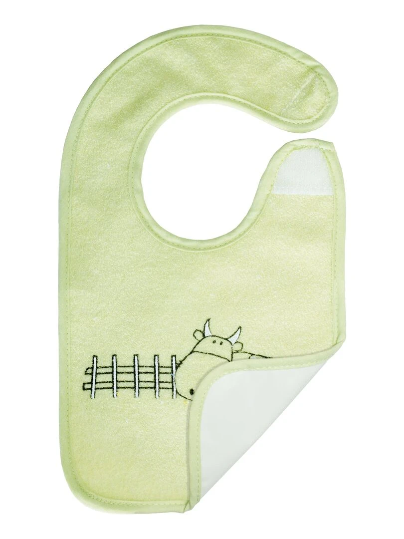 Lot de 2 bavoirs naissance A la ferme   Vert