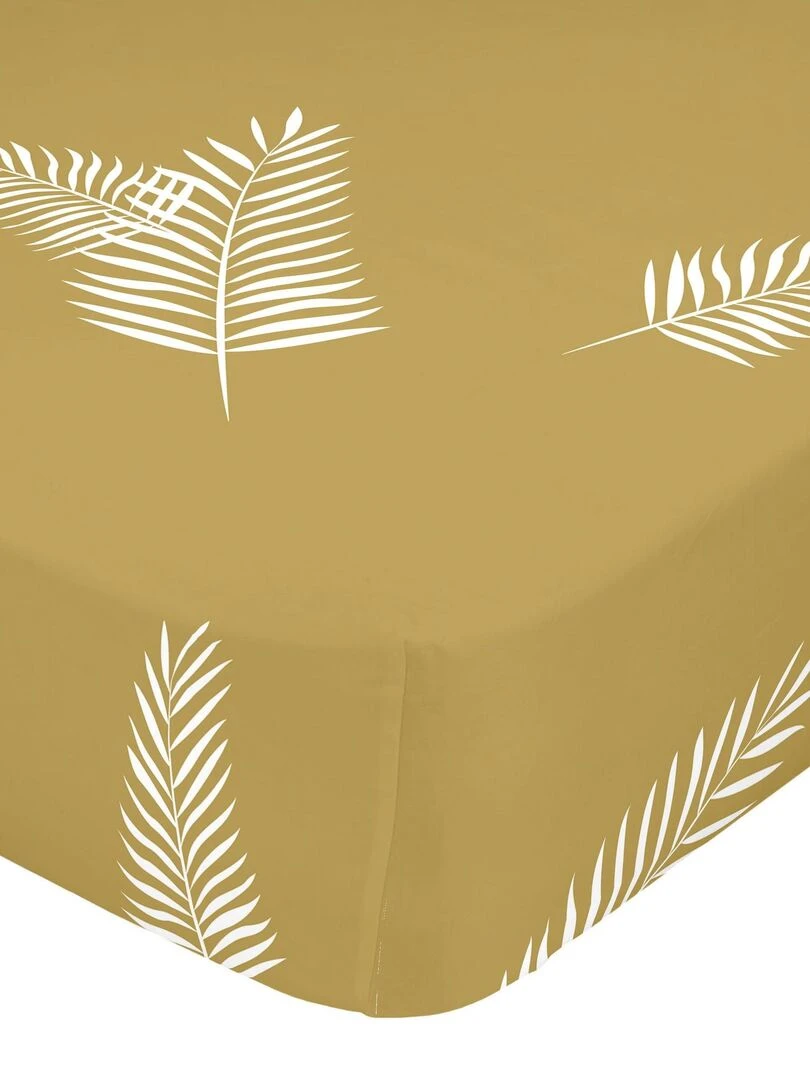 Drap housse Foliage "Happyfriday"   Blanc