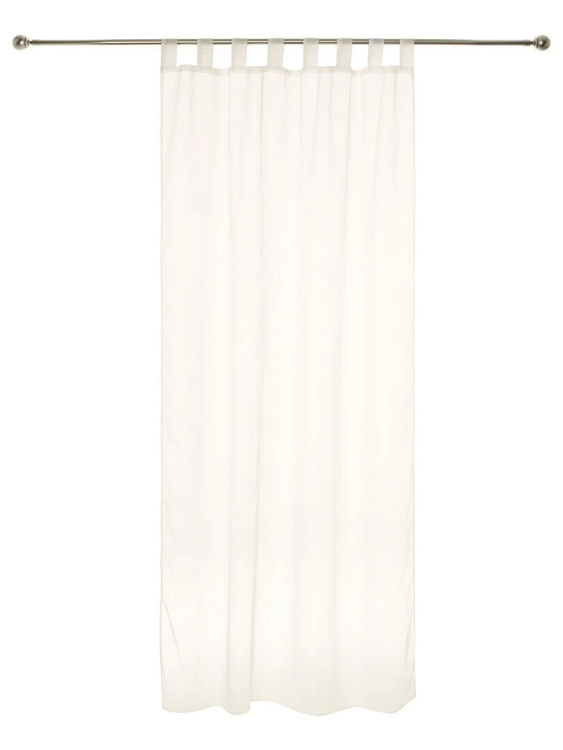 Paire de voilages pattes 140x240 cm blanc Blanc
