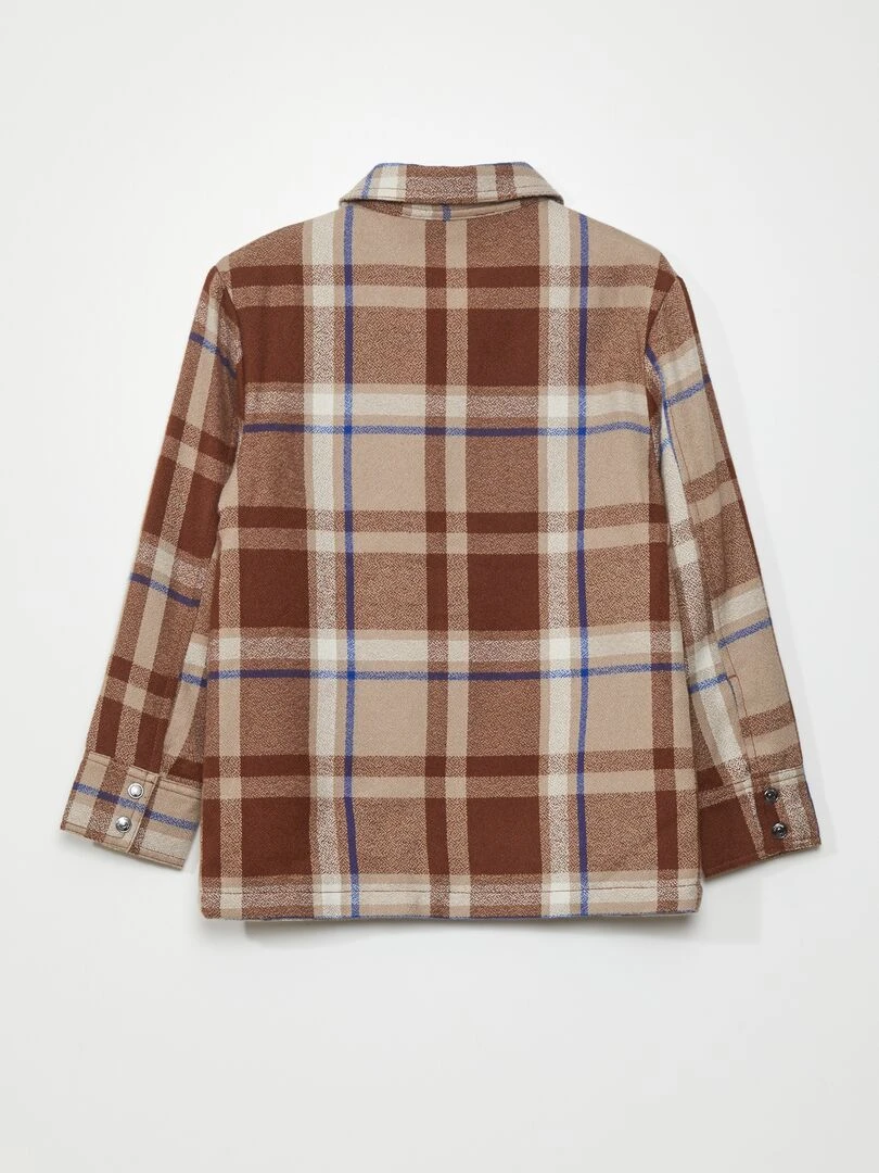 Surchemise à carreau en flanelle   Marron