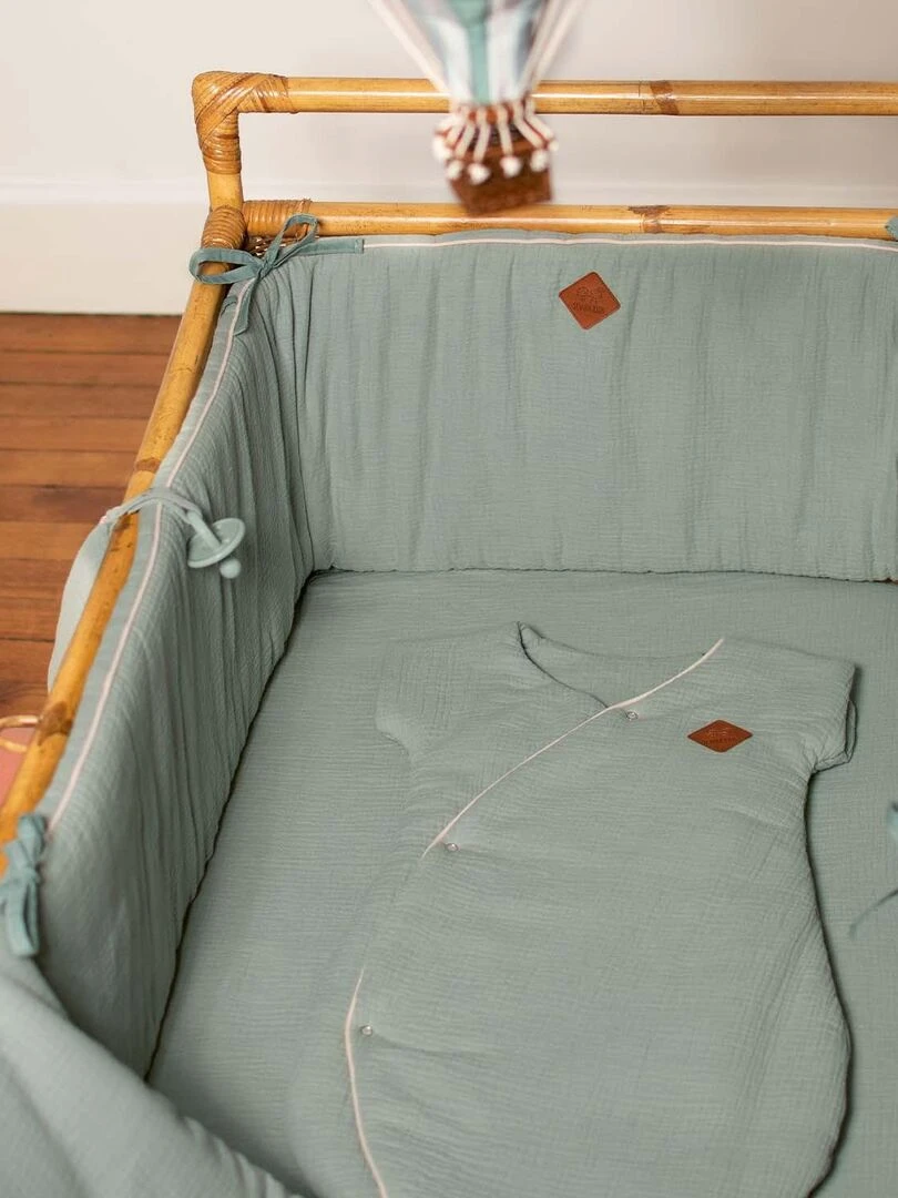 Tour de lit universel en gaze de coton  Jeanne   Beige
