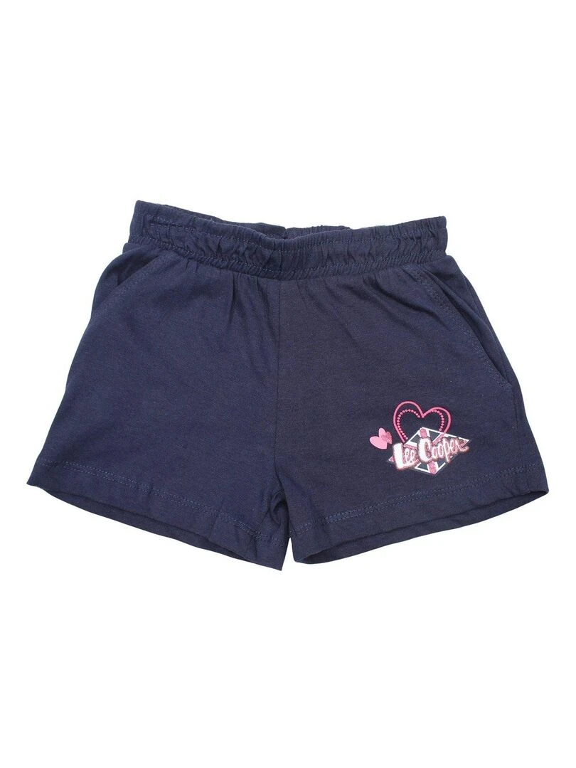 Lee Cooper   Ensemble ​​T shirt short fille Imprimé Lee Cooper   Bleu marine