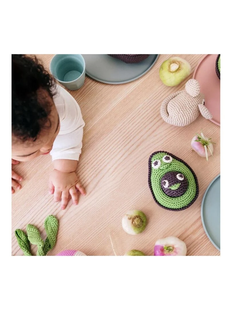 Doudou Hochet Avocat coton BIO   N/A