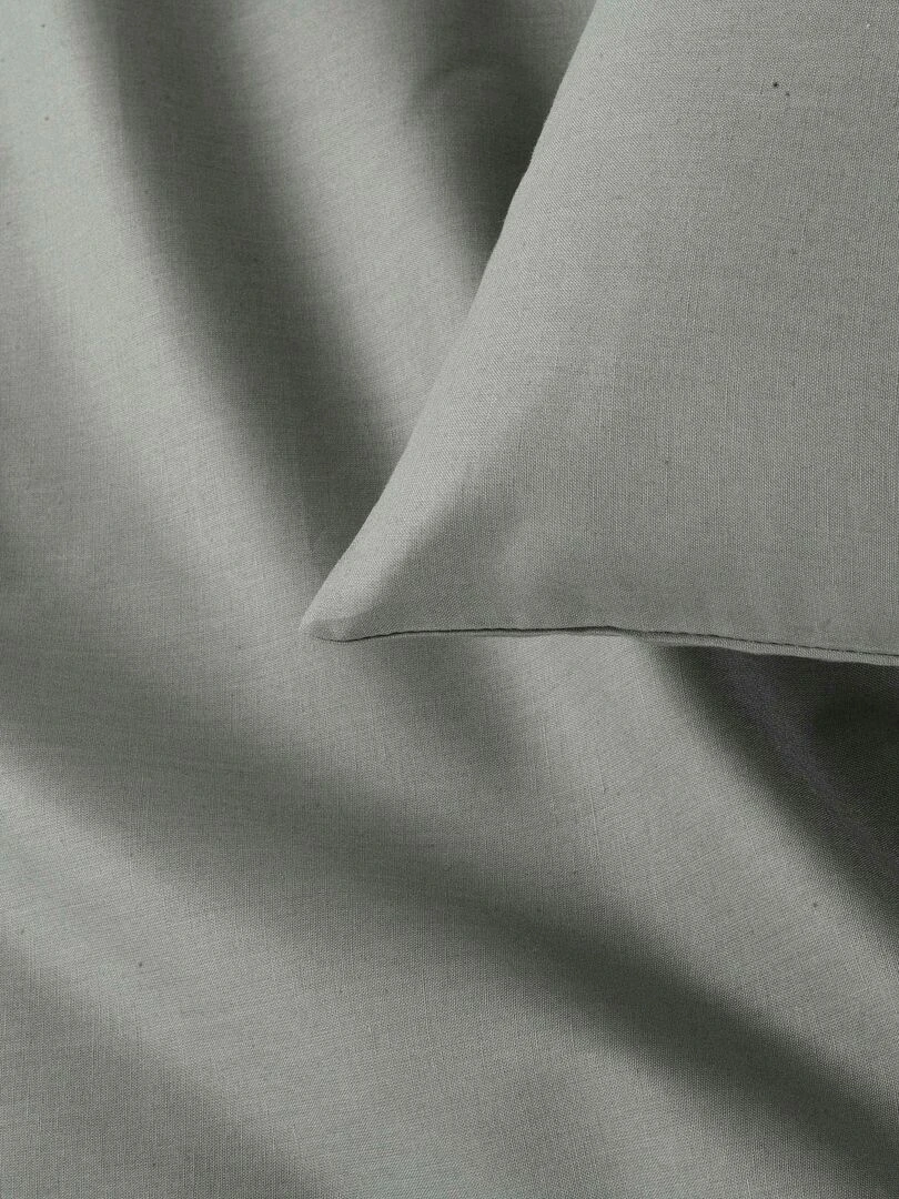 Drap plat pour lit bébé 100% coton Bio   'P'tit Basile'   Vert foncé