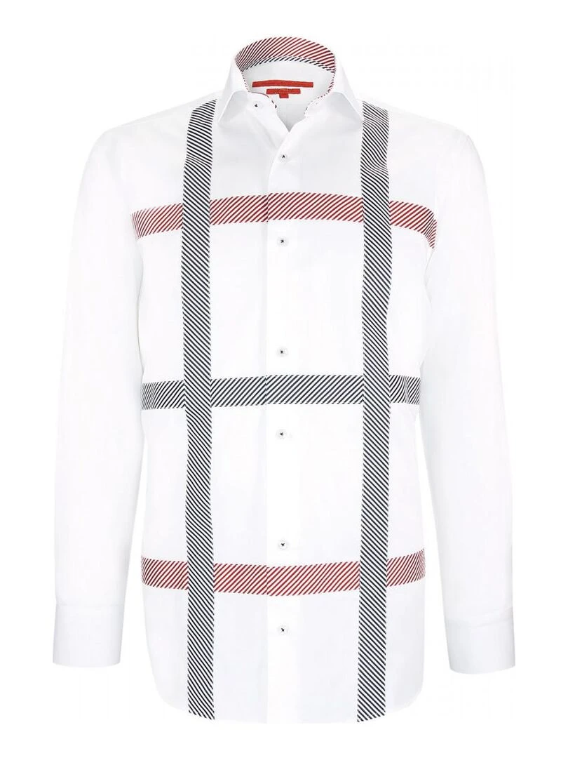 Chemise cintrée satin de coton FLAGGY Blanc
