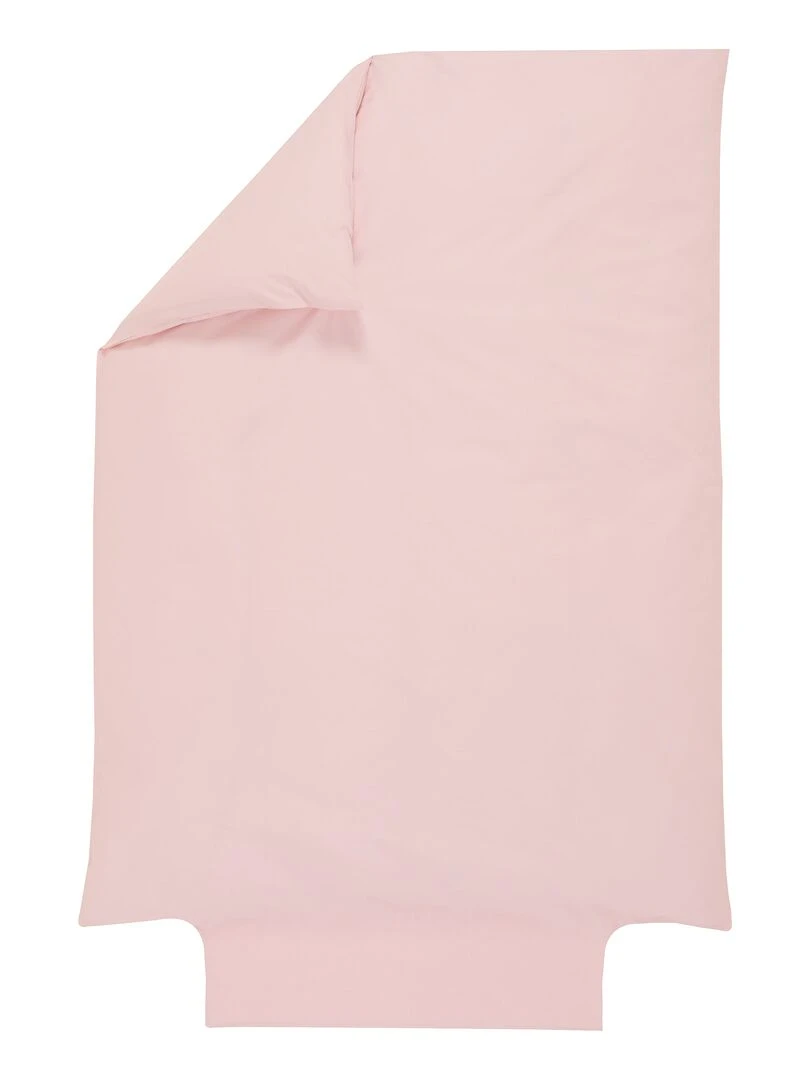 Housse de couette Coton Bio 57 fils 'P'tit Basile' Rose clair