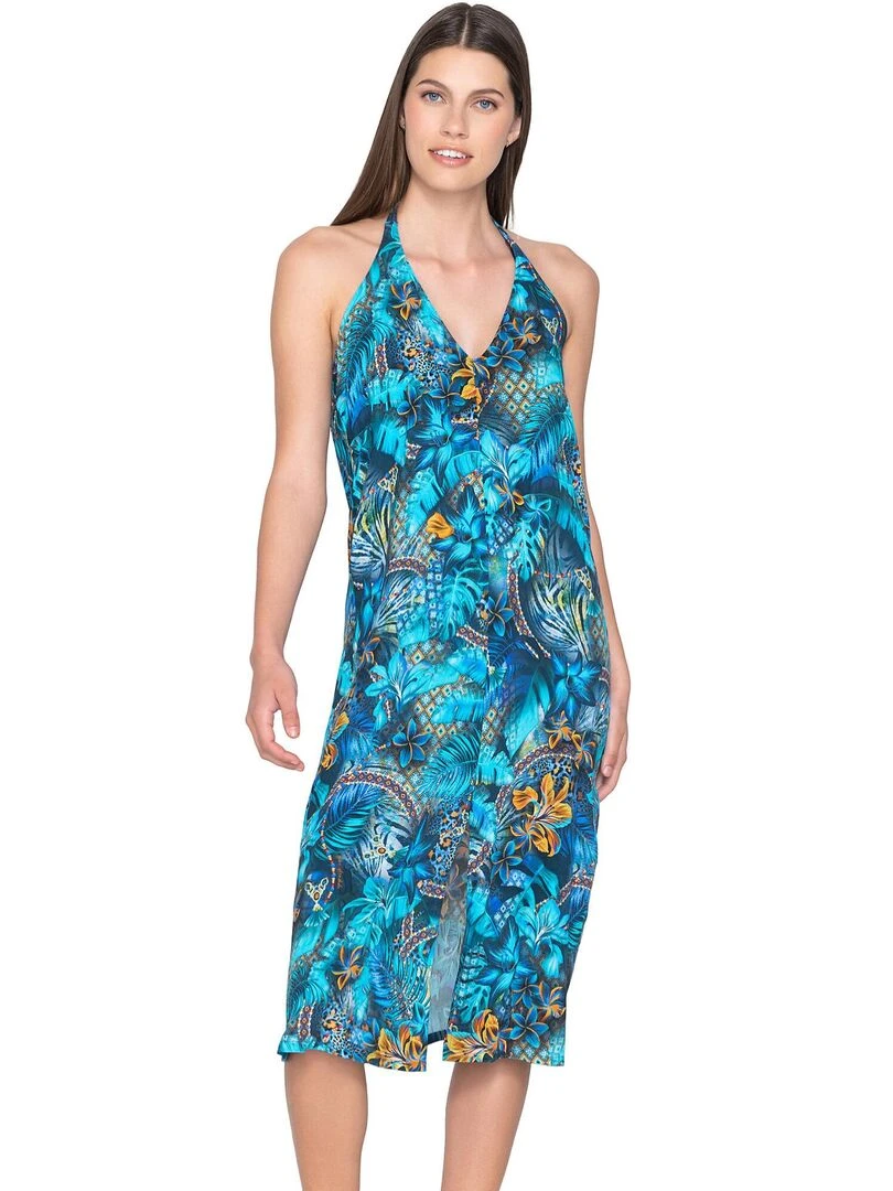 Robe mi longue estivale Jasmin Multicolore
