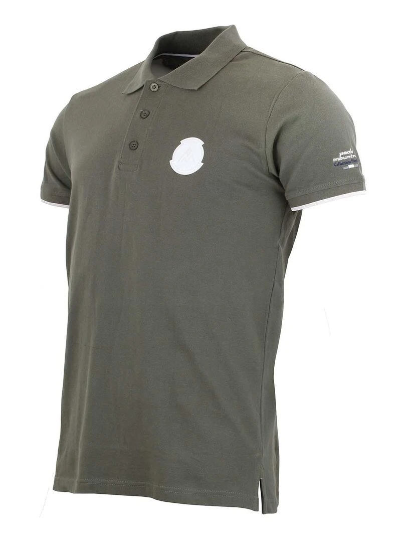 Polo manches courtes homme CORNELIUS   PEAK MOUNTAIN   Kaki