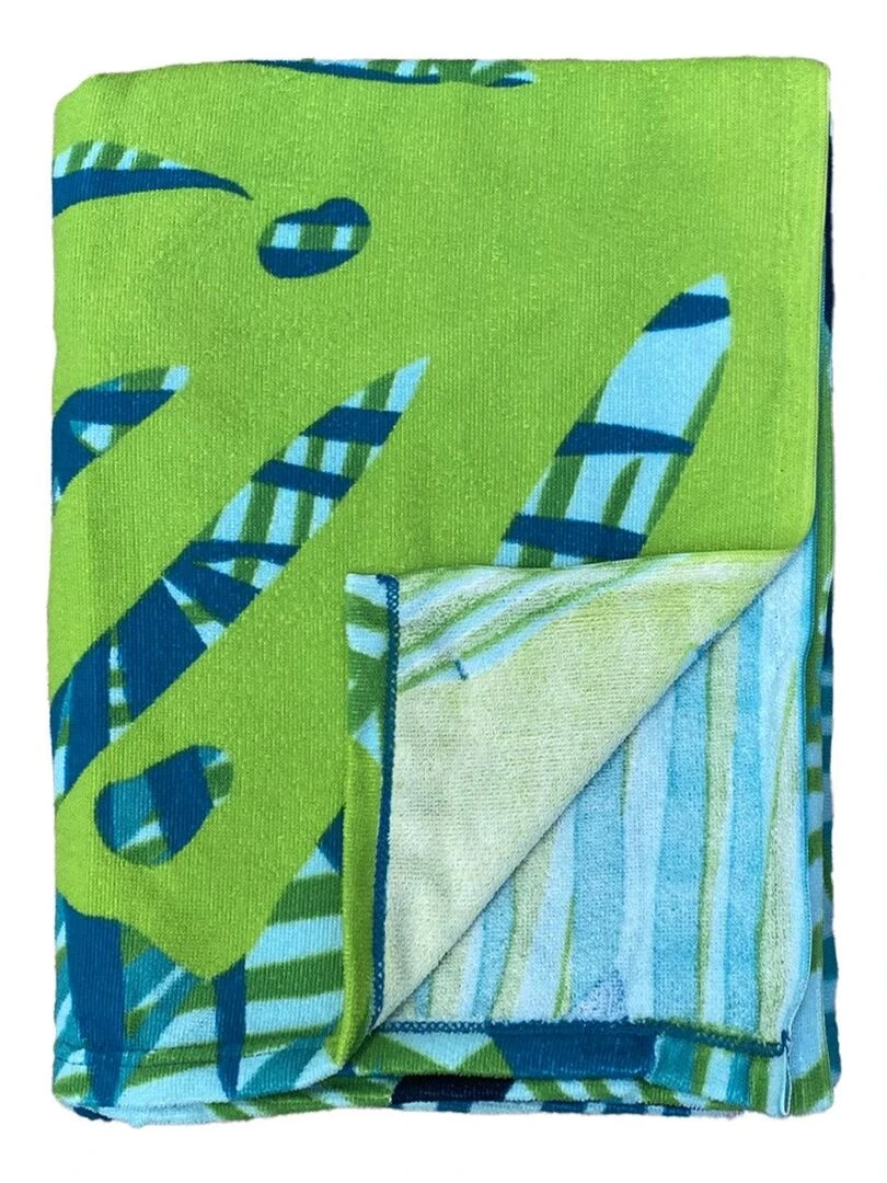 Serviette de plage microfibre Jungy 140x170 220g/m²   Vert