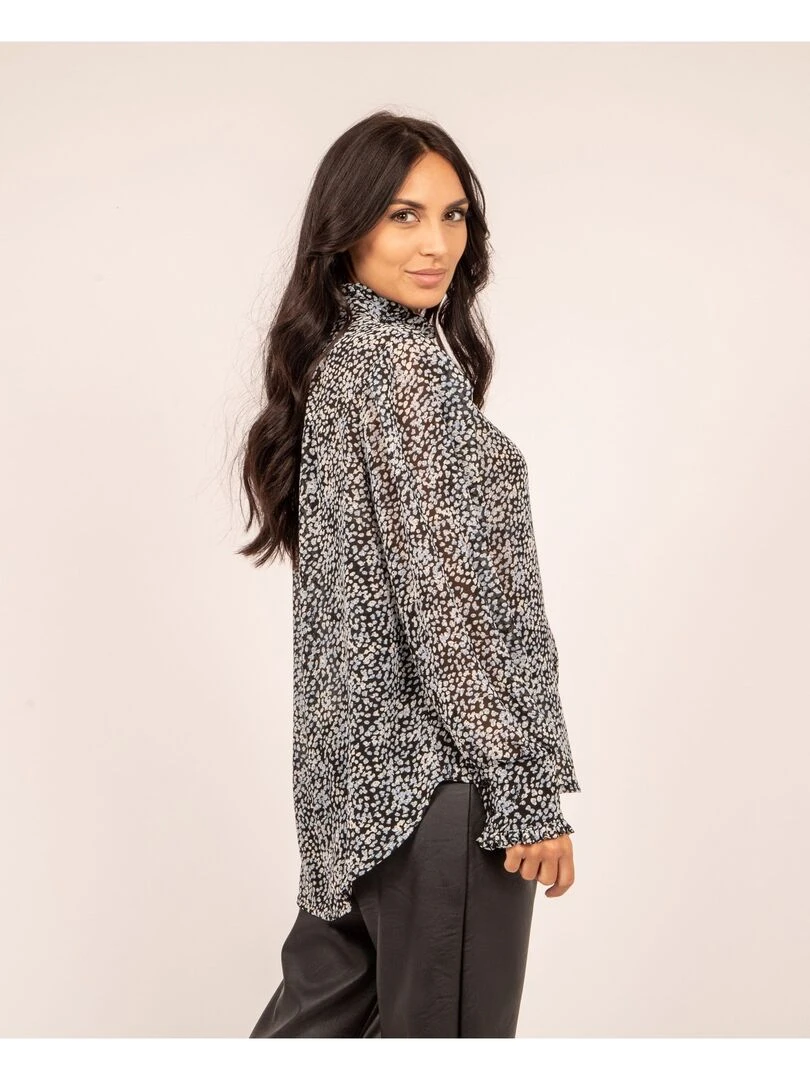 Chemise col mao ORBELO   Bleu