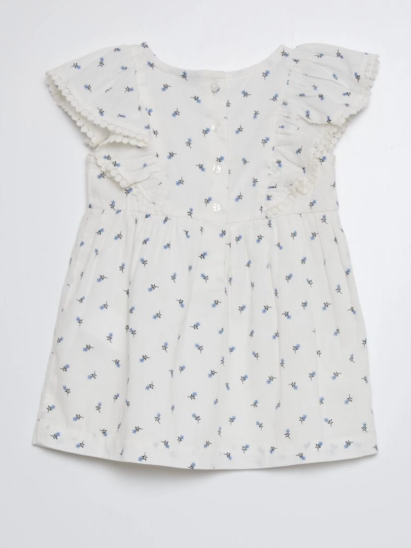 Robe de cérémonie en crêpe Blanc