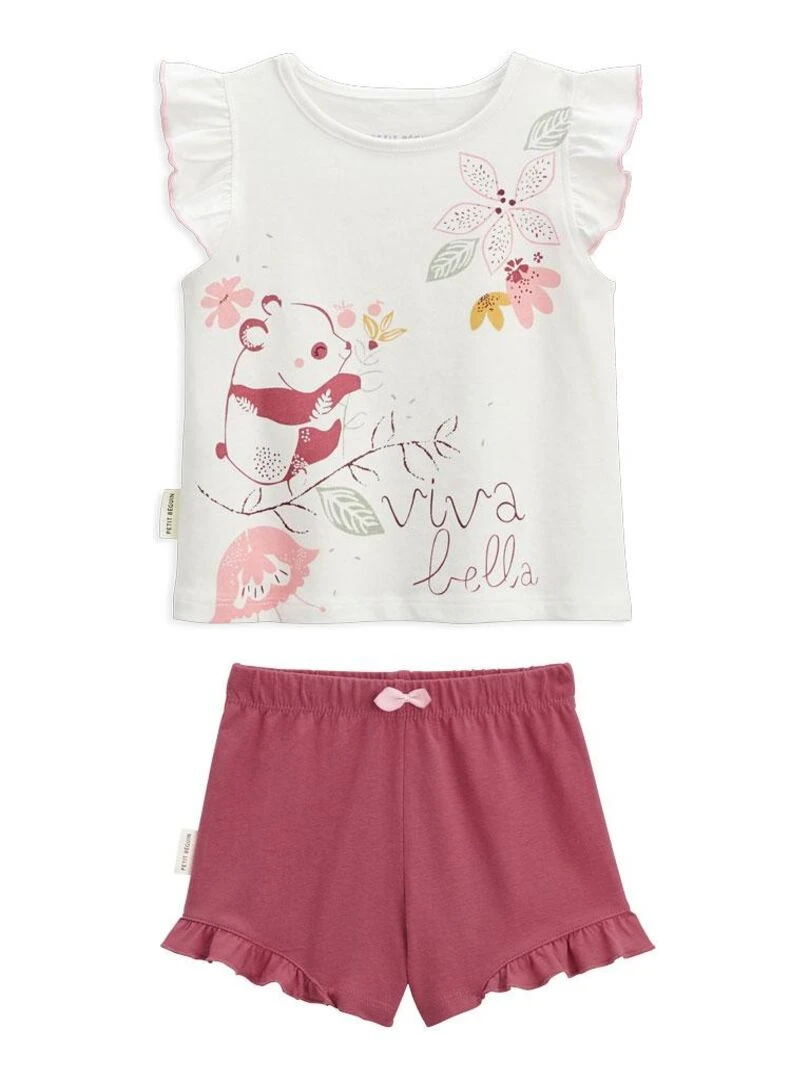 Pyjama enfant manches courtes Alba Rose