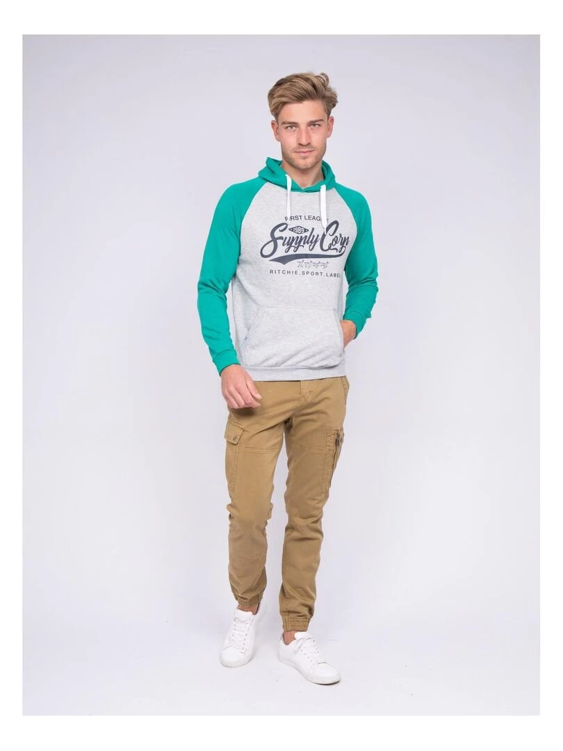 sweat capuche WANDATY   Vert
