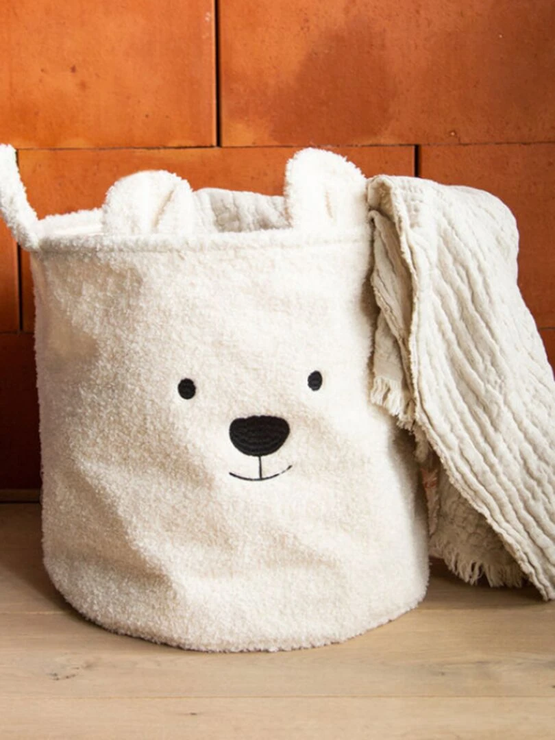 Panier de rangement Teddy écru (40 x 40 cm) Ecru