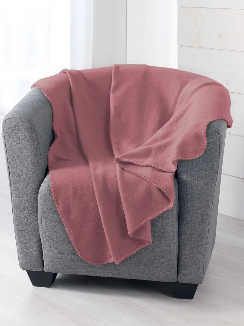 Plaid Polaire Collection Miloux Rose clair