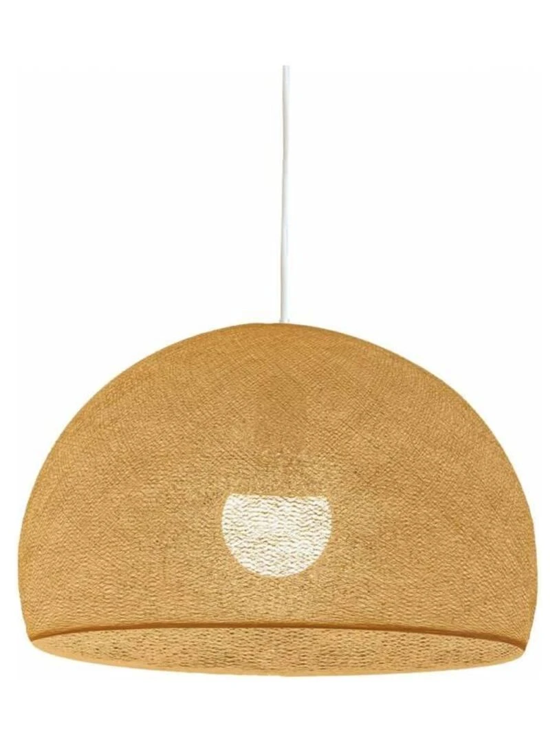 Abat jour coupole lin 50 et sa suspension simple Beige