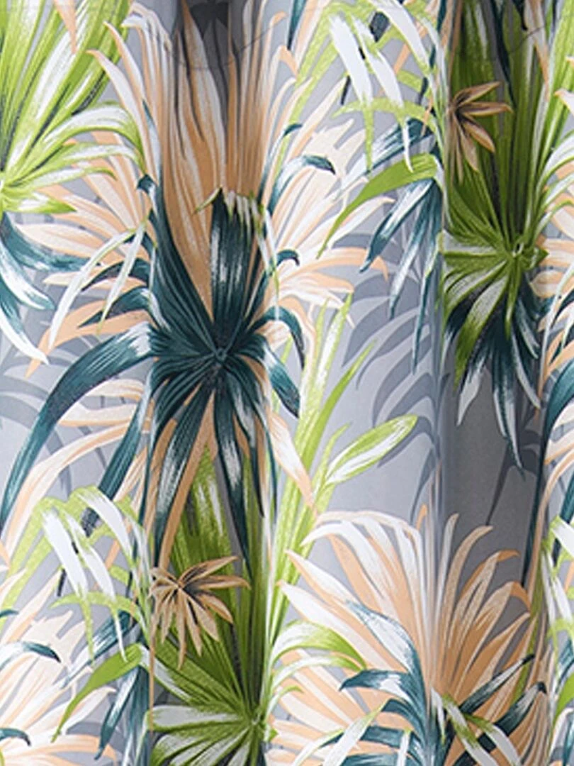 Paire de rideaux occultants esprit exotique   Gris clair