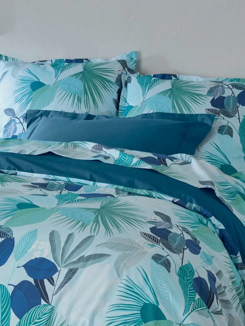 Parure de couette au style tahitien Bleu