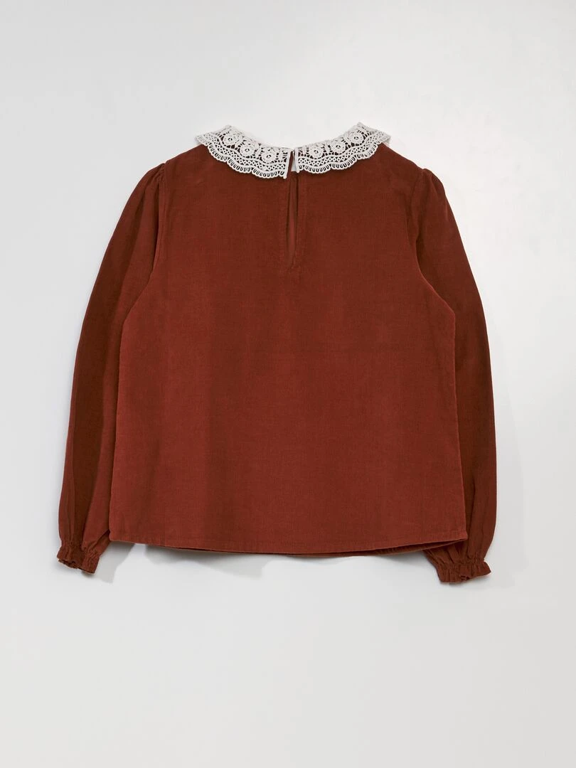 Blouse en velours   marron
