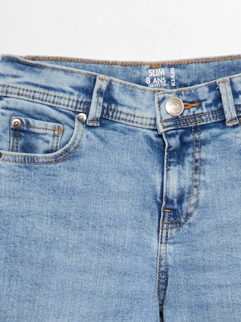 Pantalon slim 5 poches   Bleu