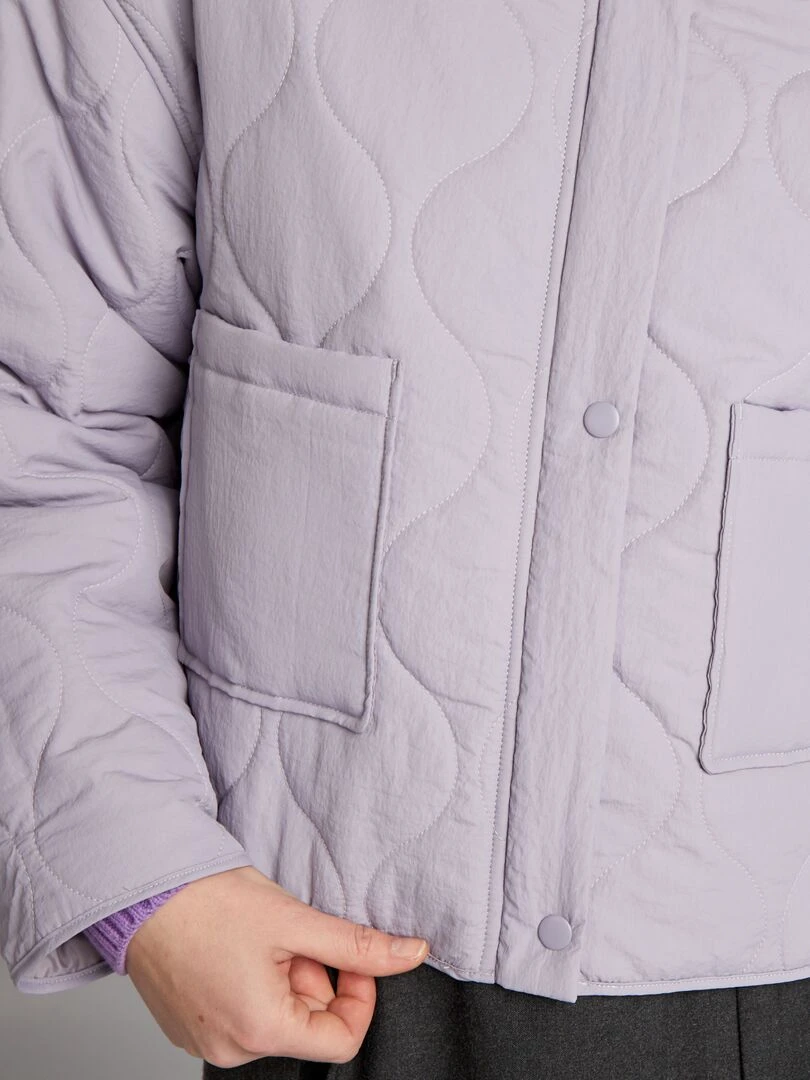 Veste matelassée à boutons   Violet