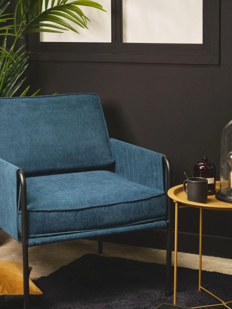 Fauteuil en tissu 'COZY' 'TODAY' Bleu