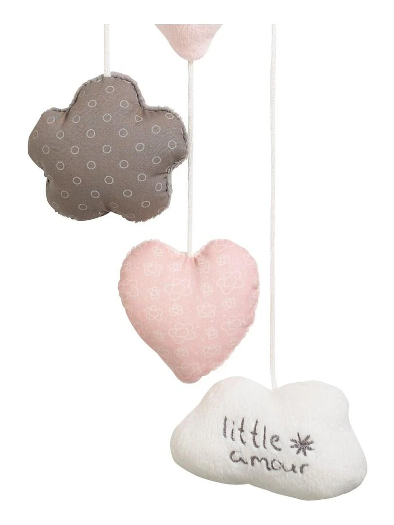 Suspension Décorative murale Coeur en polyester Rose SAUTHON Rose