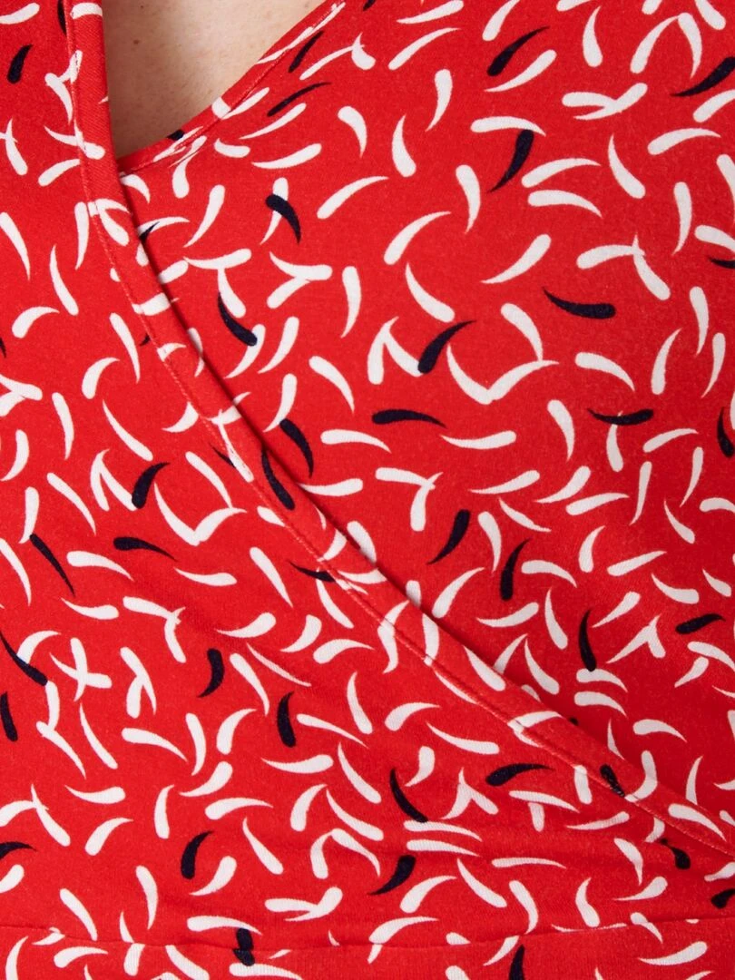 Robe effet cache coeur   Damart   Rouge
