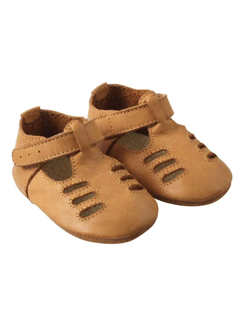 Chaussures bébé cuir souple Tibilly camel Camel